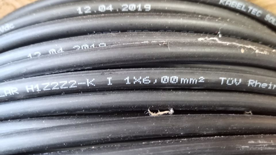 Solarkabel 1 x 6 ,00 mm2 - max 1,8 KVdc - Neu oder Gebraucht in Großharthau-Seeligstadt