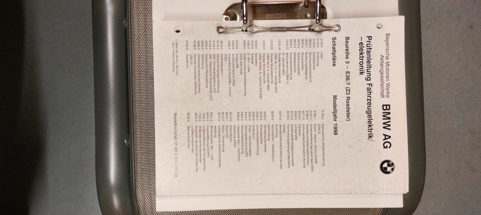 BMW Z3 Schaltpläne Prüfanleitung Fahrzeugelektrik/-elektronik in Solingen