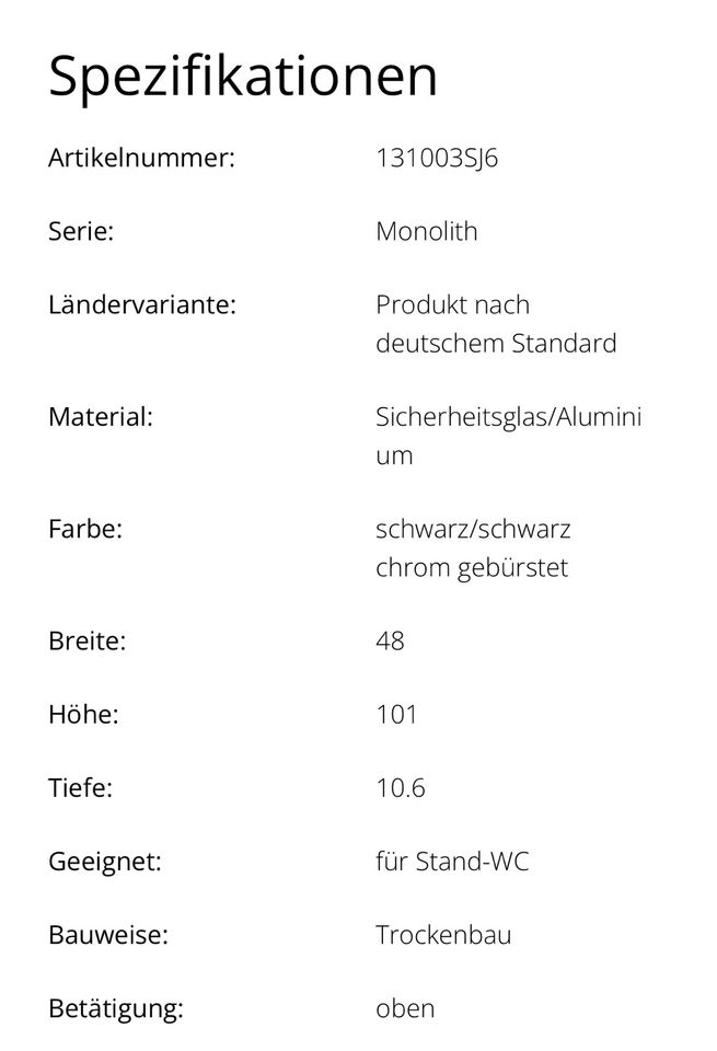 Sanitärmodul von Geberit für Standwc in Fronreute