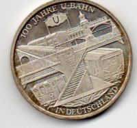 10 Euro "100 Jahre U-Bahn" Rheinland-Pfalz - Hettenleidelheim Vorschau