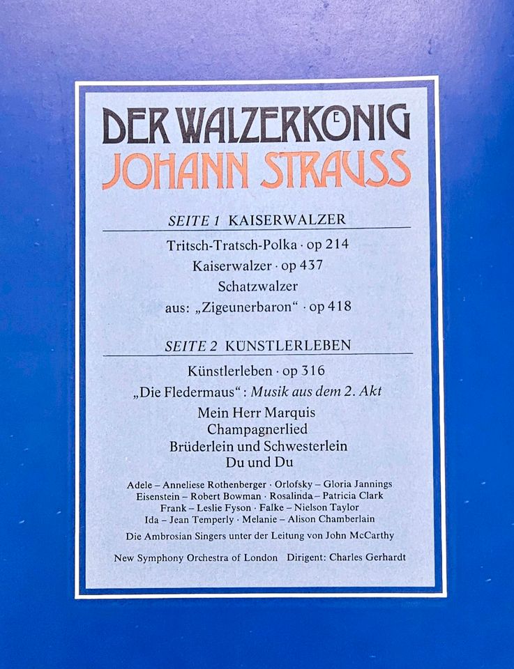 Vinyl Schallplatte „Der Walzerkönig Johann Strauss“ in Hochheim am Main