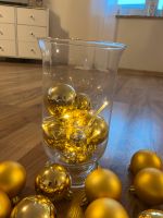 Weihnachtsdekoration Gold inkl Glas & Lichterkette Niedersachsen - Wolfsburg Vorschau