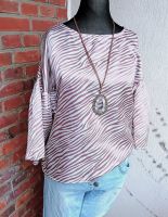 Selfmade Da. Bluse Seidiger Satin Zebra Braun Creme 3/4 Arm Gr. M Nordrhein-Westfalen - Viersen Vorschau