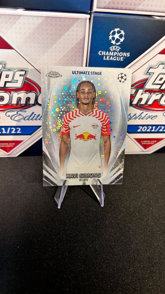 2023-24 Topps UCC Flagship Xavi Simons Ultimate Stage Chrome Mint in Stuttgart