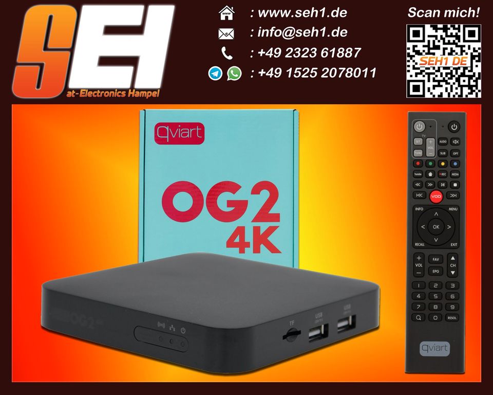 Qviart OG2 4K LINUX UHD Streaming OTT Middleware & Media Box in Herne