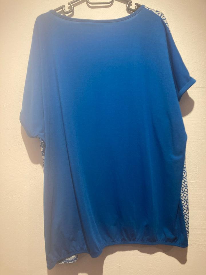 Damenbluse Laura Kent blau gemustert - Größe 52 - 6361 in Kemmern