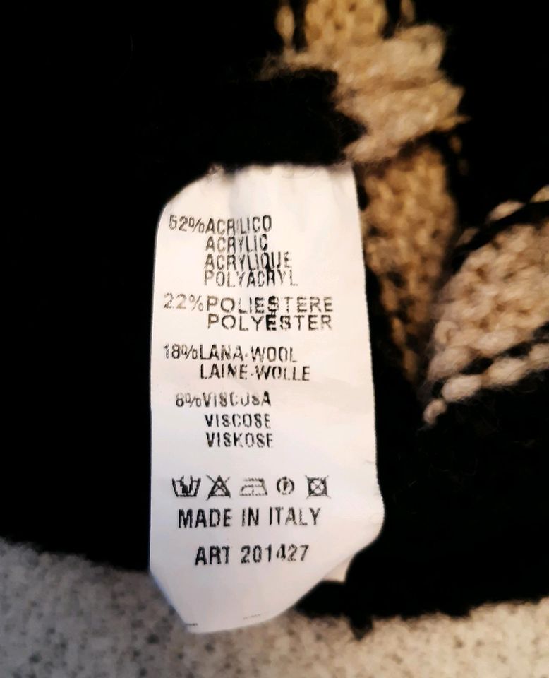 schwarz - beiger Strickpullover Gr. 44 in Aachen