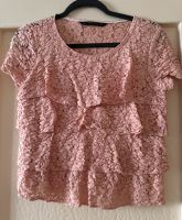 ZARA Spitzen Volant Bluse Top Shirt rosa Gr S Berlin - Neukölln Vorschau