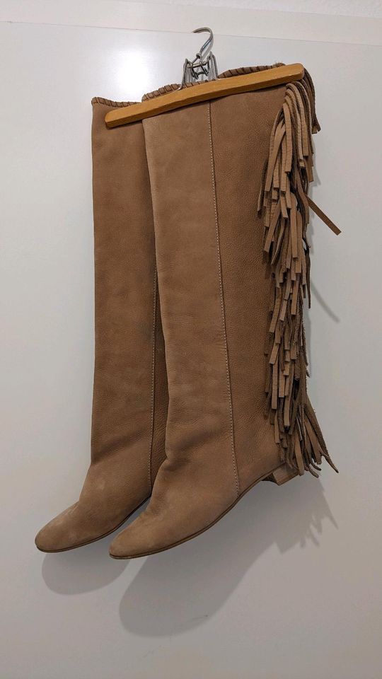 Zara Boho Stiefel Fransen Gr. 39 in Werder (Havel)