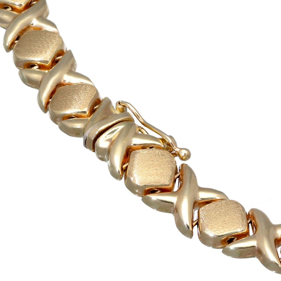 Collier Goldkette Halskette 585 14K ECHT GOLD MASSIV 42cm 7,5mm Made in Italy WIE NEU Damen Schmuck in Berlin