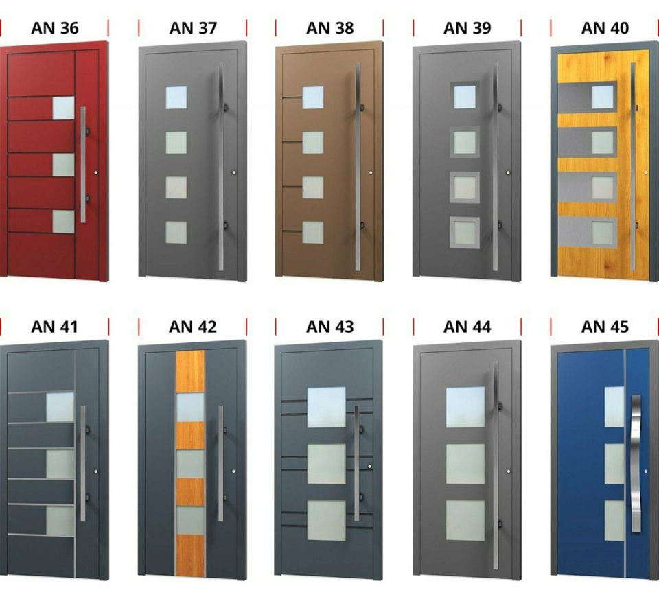 Eingangstür Aluminiumtür auf Maß Haustür optional mit Fingerprint in Görlitz