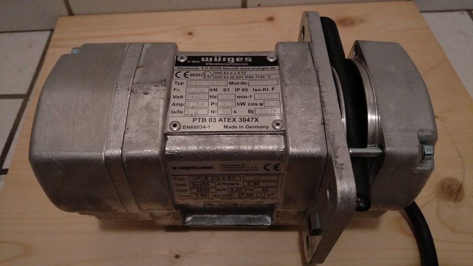 WÜRGES Vibrationsmotor HVE 2 / VFLE 2/2-4 - EX-Geschützt! Neu! in Berglern