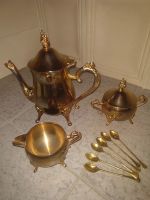 Antikes Kaffee Set Vintage versilbert vergoldet Kanne, Zuckerdose Brandenburg - Nuthe-Urstromtal Vorschau