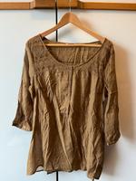 Esprit Tunika Bluse Damen 40 braun Stickereien Bayern - Rimpar Vorschau