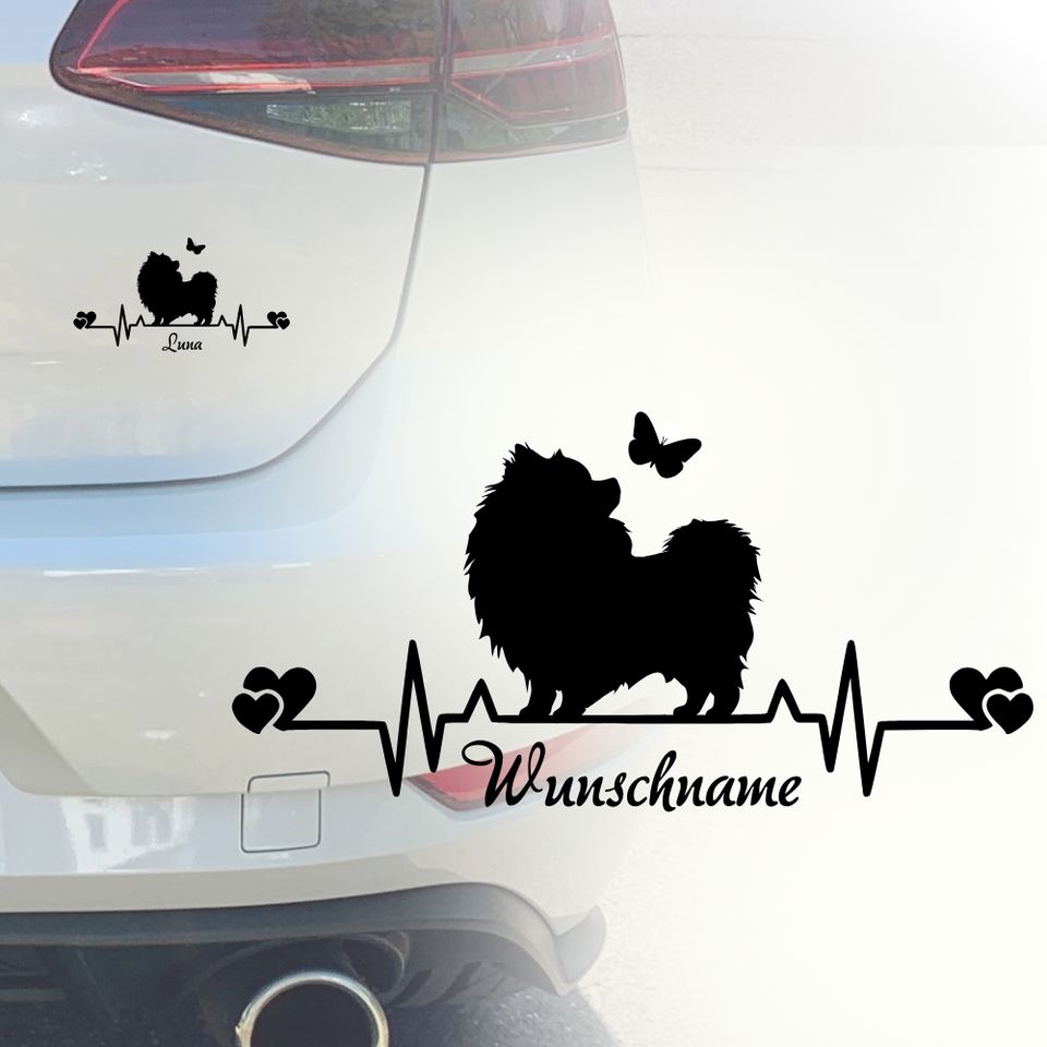 Auto Aufkleber | Pomeranian | Zwergspitz | Personalisiert Sticker in Köln