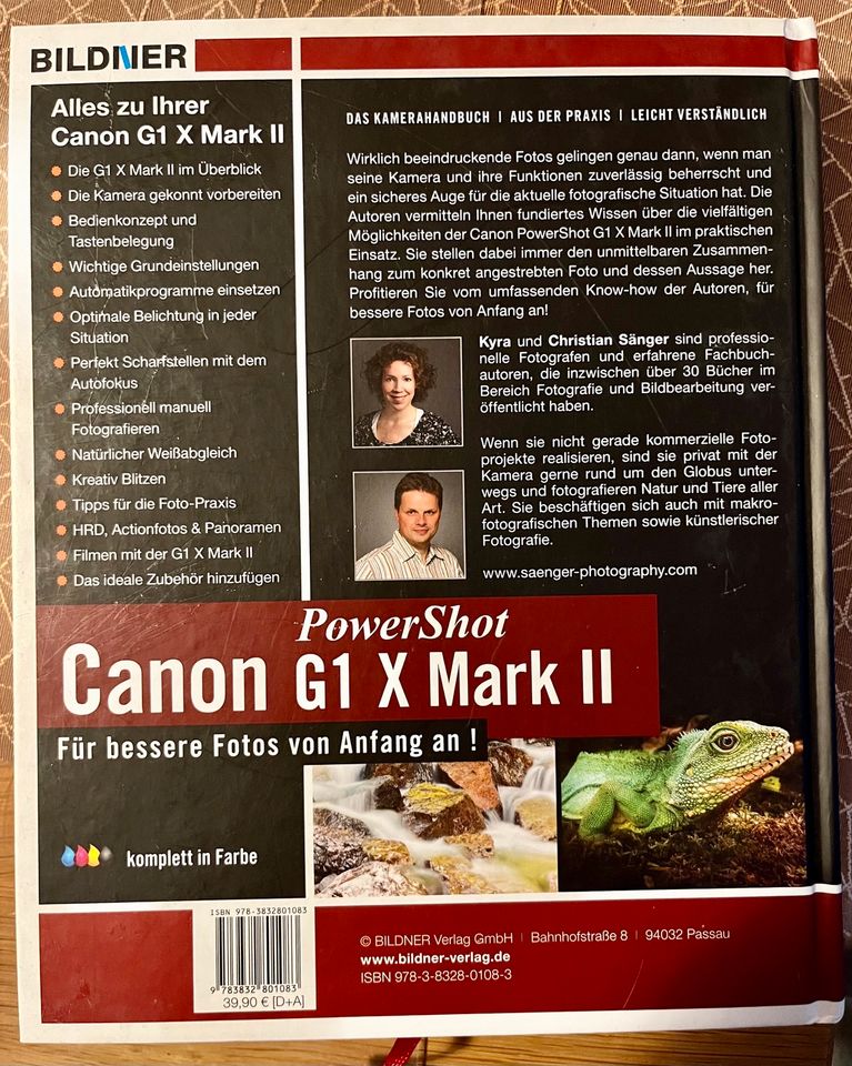 Canon G1X Mark II Set (Pol-Filter+Bag+SD-Card-Pro+2Akkus+Guide) in Schwabmünchen