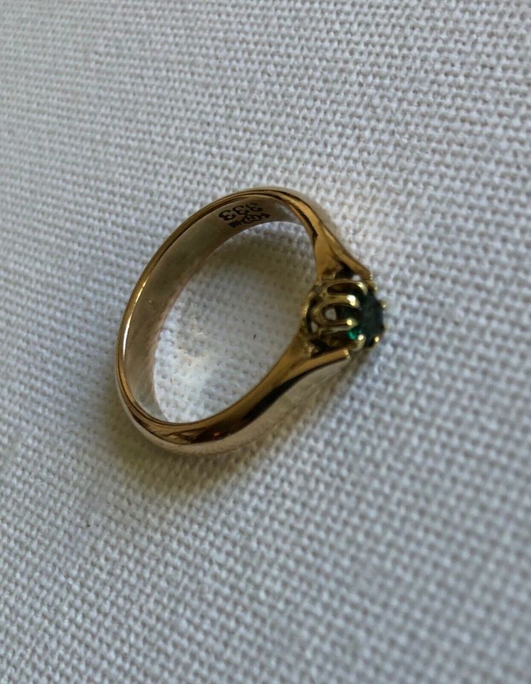 Niessing Ring Gold Goldring grüner Spinell ca. 1900 in Baden ...