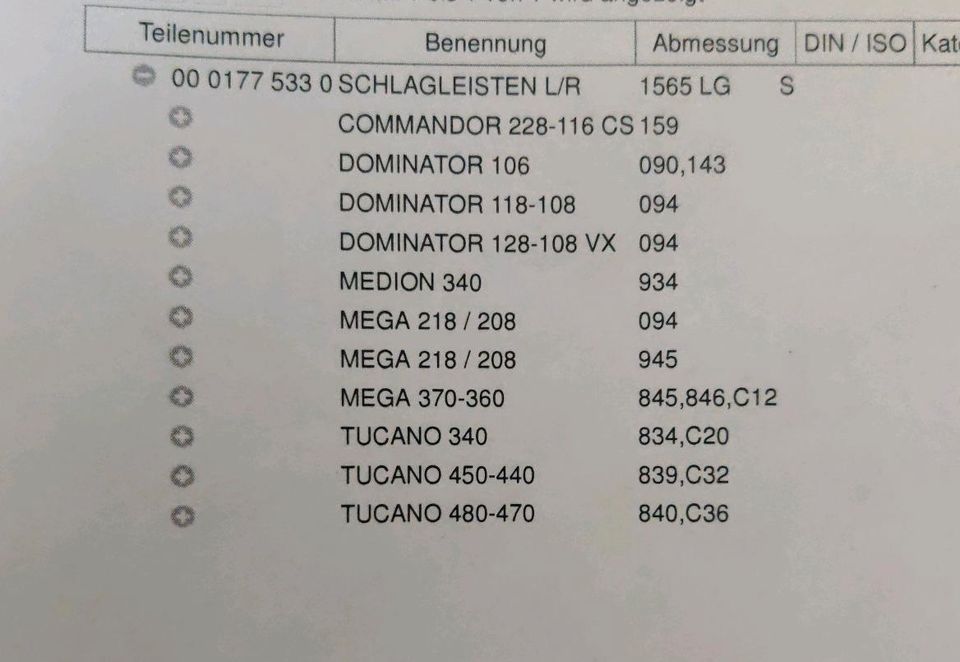 Claas Mähdrescher (Dominator, Mega) Schlagleisten Original in Gangelt