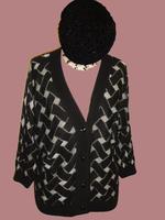 ❤️❤️ Hübsch Mode schwarzweiß Damen Strickjacke JACKE WOLLJACKE 46 Hessen - Rodenbach Vorschau