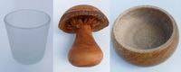 Wind- Teelichtglas Holz Pilz Schale Speckstein Jahreszeitentisch Niedersachsen - Obernkirchen Vorschau