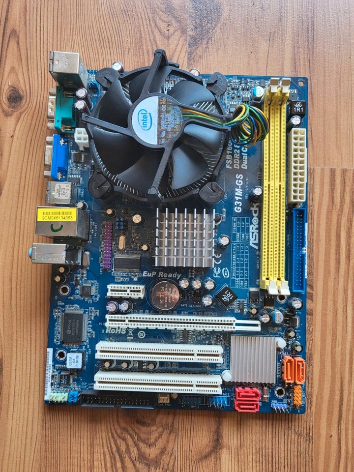 Mainbaord ASRock G31M-GS Rev. 2.1 Motherboard + Intel Pentium E65 in Übersee