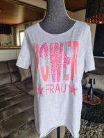 Tredy Oversize Look T-Shirt Gr. 1 Pink Weiß Pailletten Strass Hessen - Büdingen Vorschau