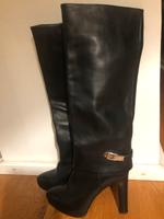Zara high heel Stiefel 38 neu Leder schwarz Plateau Gamaschen Hessen - Reinheim Vorschau