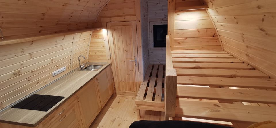 3 x 6,6 m Camping Pod Fass Tiny House Gartenhaus Container Wohn in Stein-Bockenheim