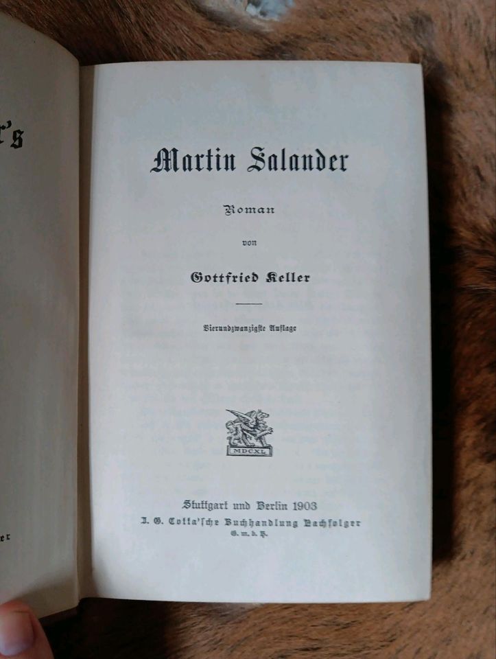 Gottfried Keller - Martin Salander 1903 in Bad Liebenzell