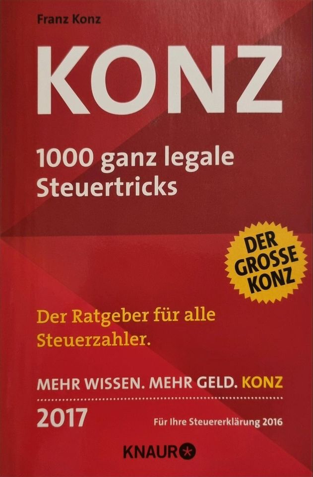 Konz 1000 ganz legale Steuertricks Buch in Uedem