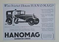 1929 Hanomag Limosine Kabriolett Oldtimer Automobil Werbung Rekla Bayern - Lindau Vorschau