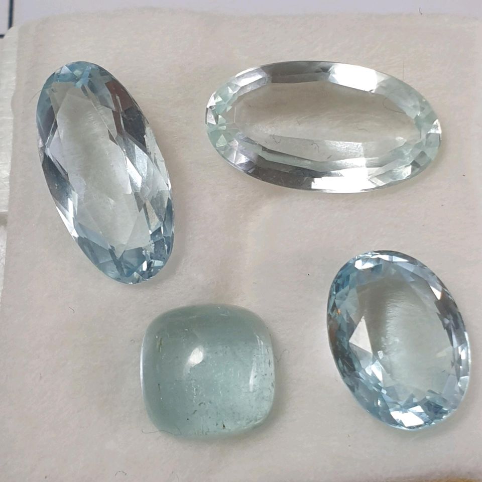 4 Echte Aquamarine ( gesamt 16,72 Carat ) 9 - 16 mm in Recklinghausen