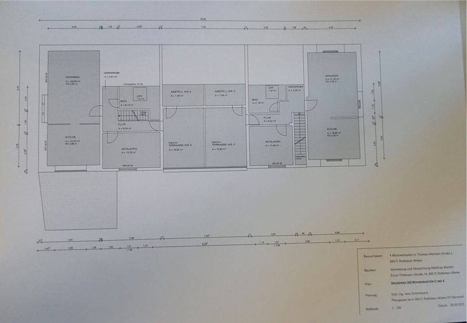 Neu sanierte, großzügige 2-Raum-Wohnung mit Dachterrasse in Roßleben ----Sonnenseite----- in Roßleben