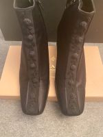 PRADA ⭐️ Vintage Stiefelette schwarz Leder/Satin Gr.38 1/2 Bayern - Straubing Vorschau