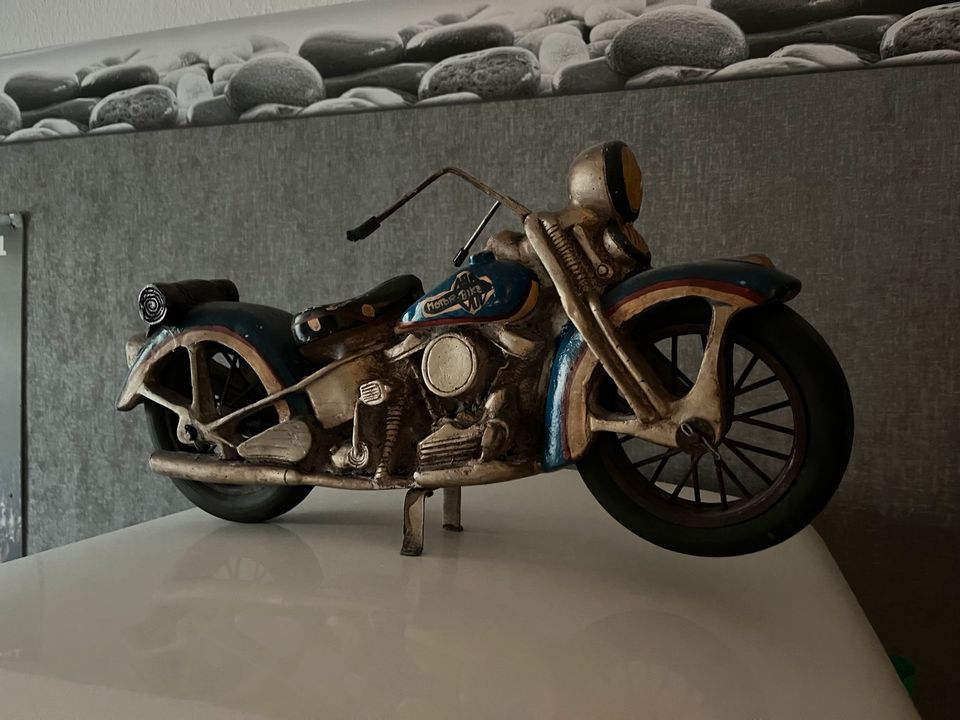 Einzelstück Altes schweres Antikes Holz Motorrad 50cm Handarbeit in Holzgerlingen