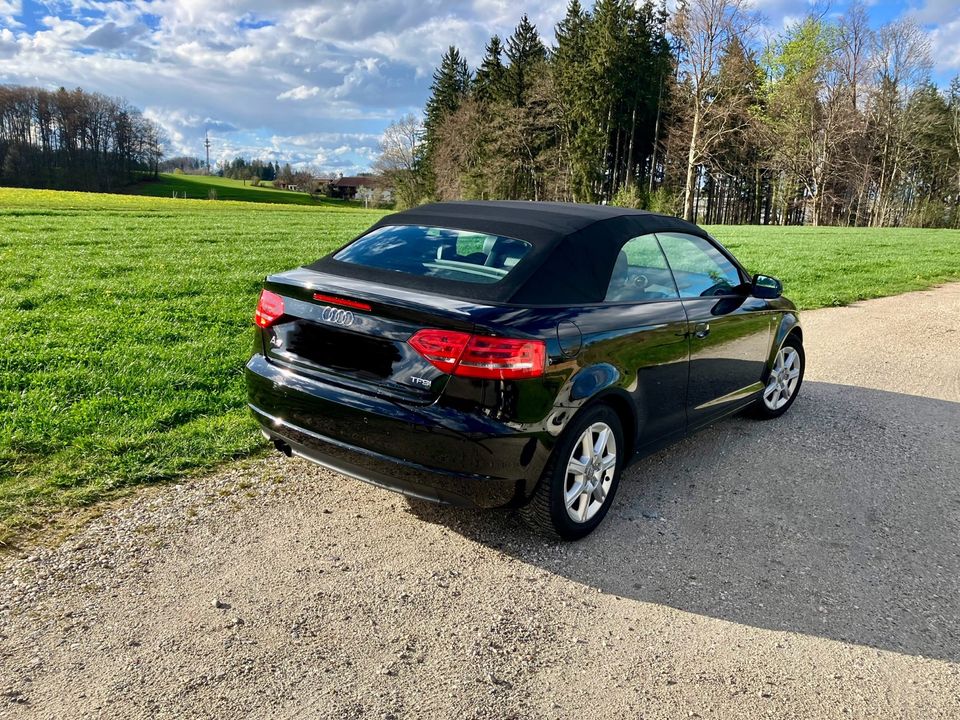 Audi A3 Cabrio S-Line in komplett schwarz in Siegsdorf