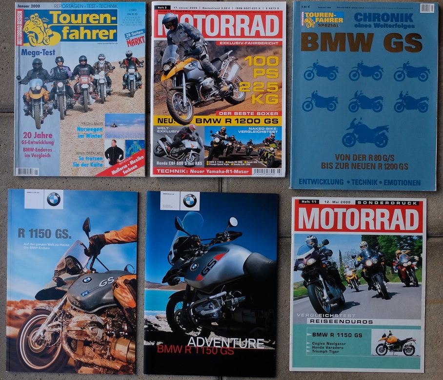 BMW GS Motorrad Literatur, Prospekte in Starzach