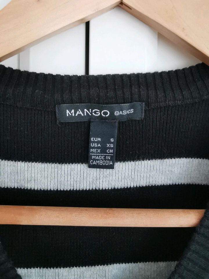 Strickkleid Mango Streifen schwarz-grau S in Köln
