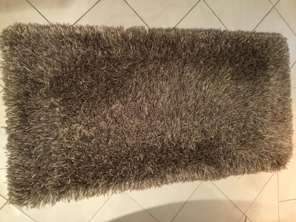 Teppich Vorleger Hochflor 1,40x0,70 silber grau taupe Läufer in München