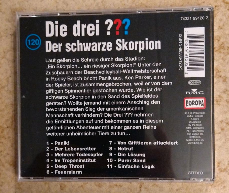 Die drei Fragezeichen ??? "Der schwarze Skorpion" CD in Reutlingen