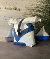 Roll-Rucksack, Rolltop, Segelstoff, Upcycling, Unikat, by A&K Hessen - Bad Homburg Vorschau