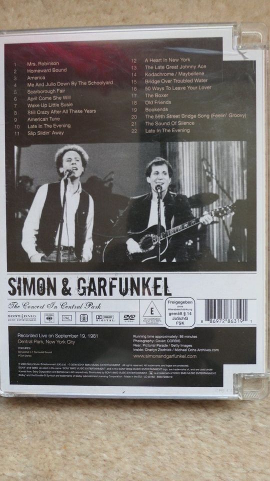 Simon & Garfunkel The Concert In Central Park DVD  7.- € in Augustusburg