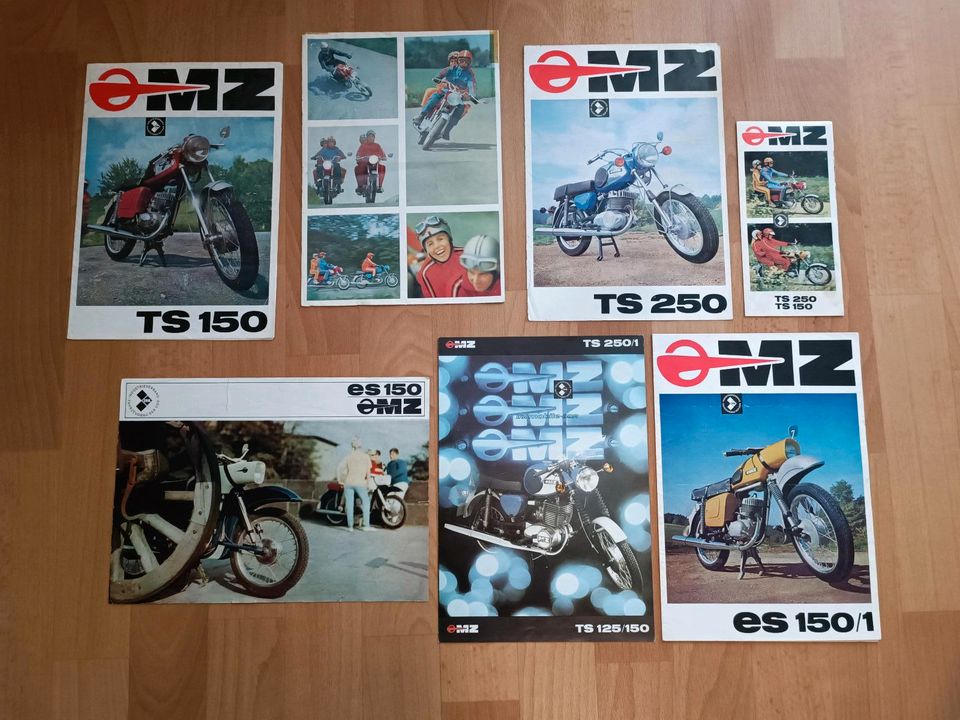 MZ Werbung Poster Prospekt Original DDR in Großweitzschen