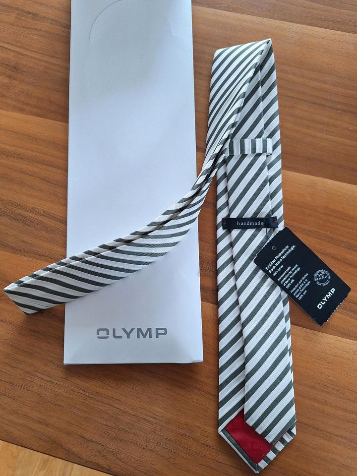 OLYMP Krawatte creme/olive, *NEU*, OVP 30€ in München