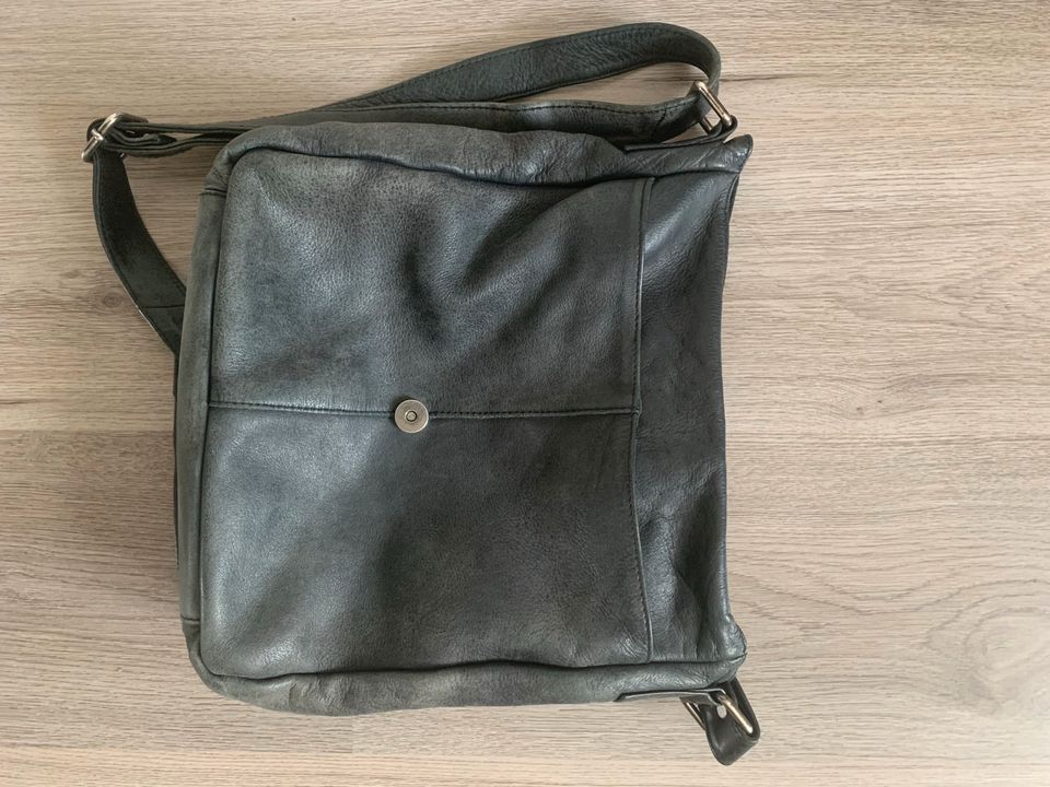 Damen Ledertasche vintage grau -schwarz in Fürstenwalde (Spree)