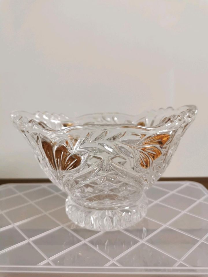 Vase und Schale Glasvase Glasschale Vintage in Spremberg