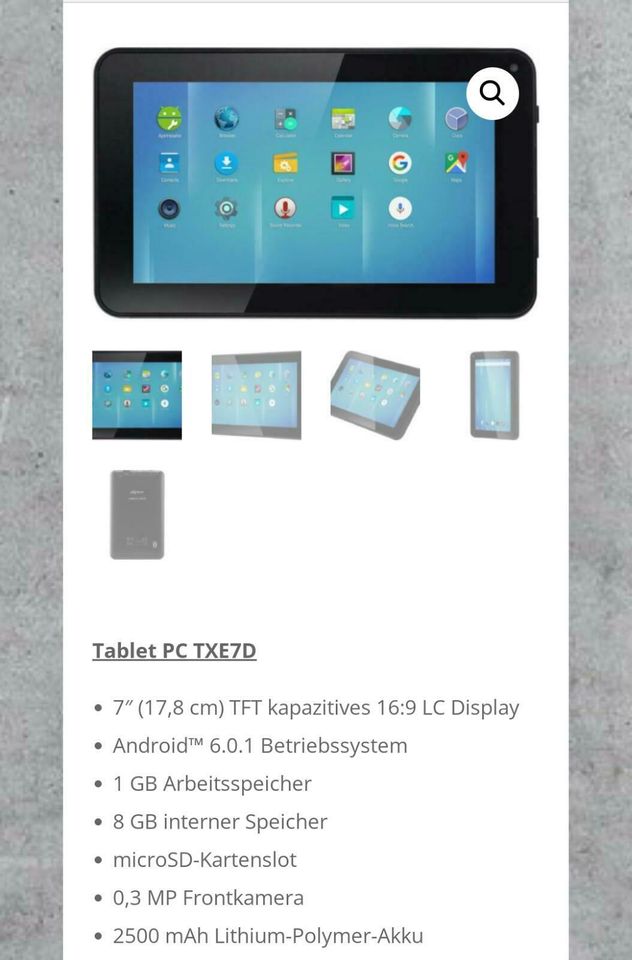 Jay - tech Tablet PC XTE70, Phablet, Handy, Telefonieren, schwarz in Neuss