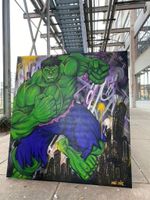 ✅ Ane One - The Incredible Hulk / "XXXXL" 155 x 145 cm  / Spray, Wandbild, Art, Kunstwerk, Leinwand, Paint, Graffiti Nordrhein-Westfalen - Horstmar Vorschau