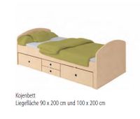 Bett 100x200cm Jugendbett Buche Bettkasten Welle Kojenbett Rost Nordrhein-Westfalen - Herne Vorschau