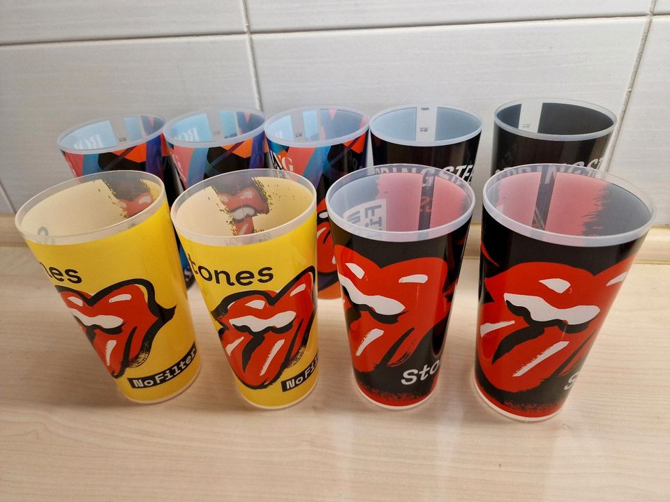 Rolling Stones Bruce Springsteen Fan Becher Merchandise Sixty in Allershausen